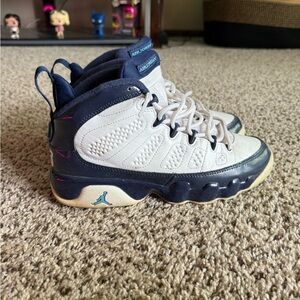 Nike White and Blue Sneakers High-Top Design